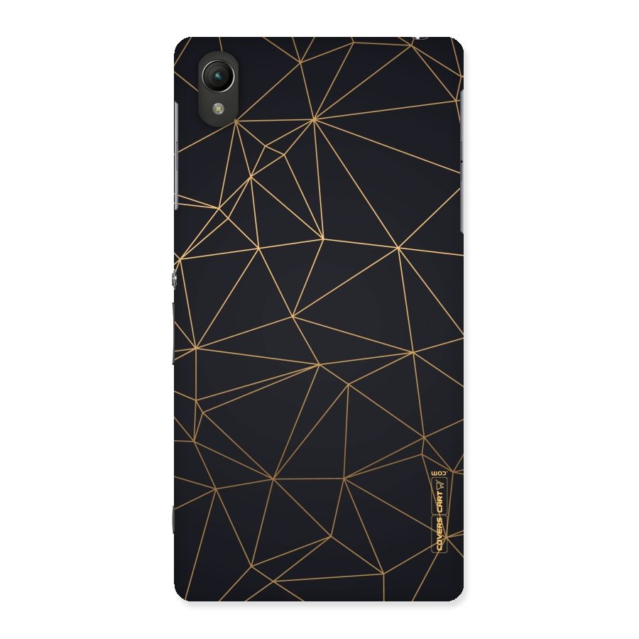 Black Golden Lines Back Case for Sony Xperia Z2