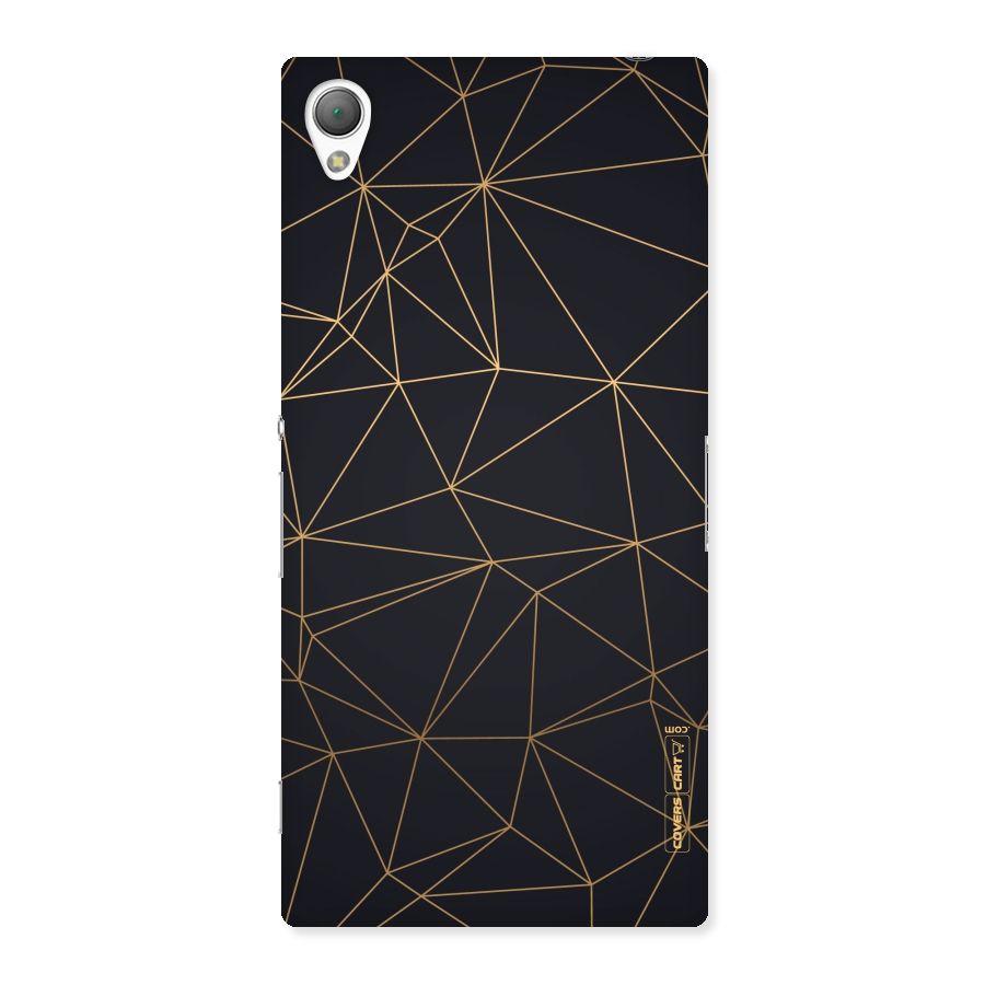 Black Golden Lines Back Case for Sony Xperia Z3