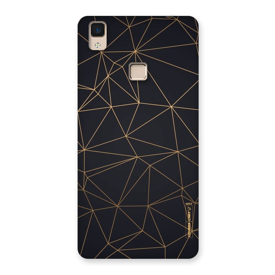 Black Golden Lines Back Case for V3 Max