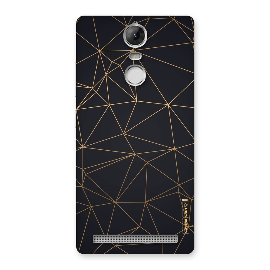 Black Golden Lines Back Case for Vibe K5 Note