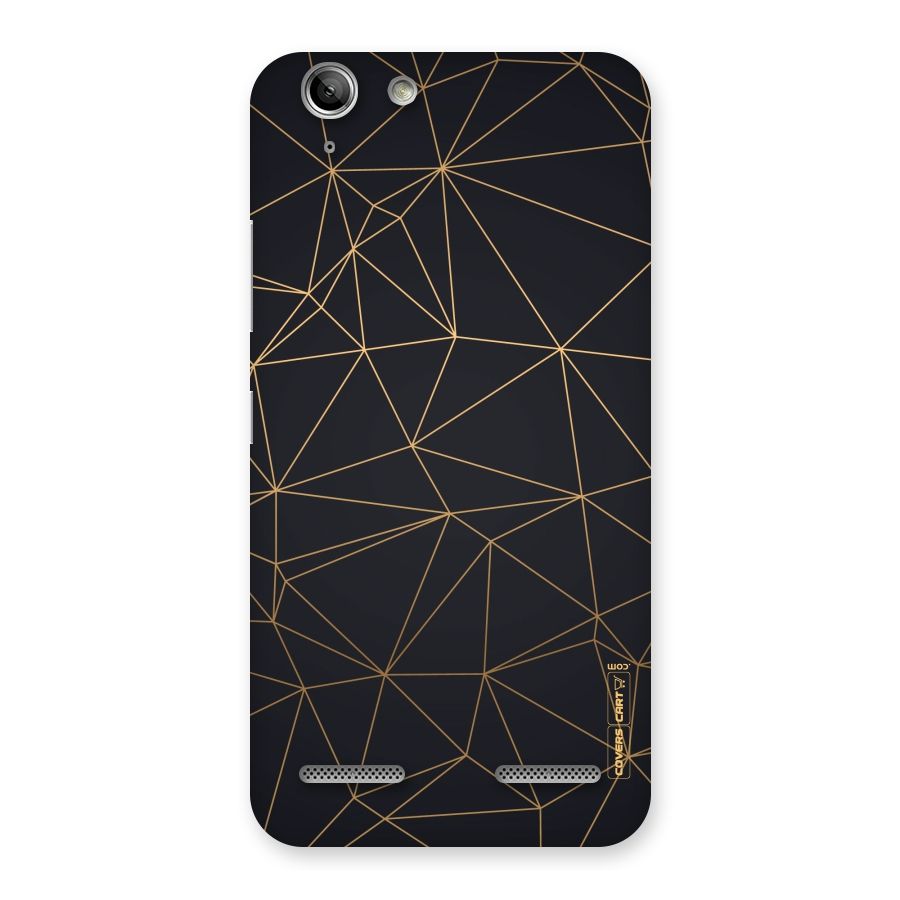 Black Golden Lines Back Case for Vibe K5 Plus