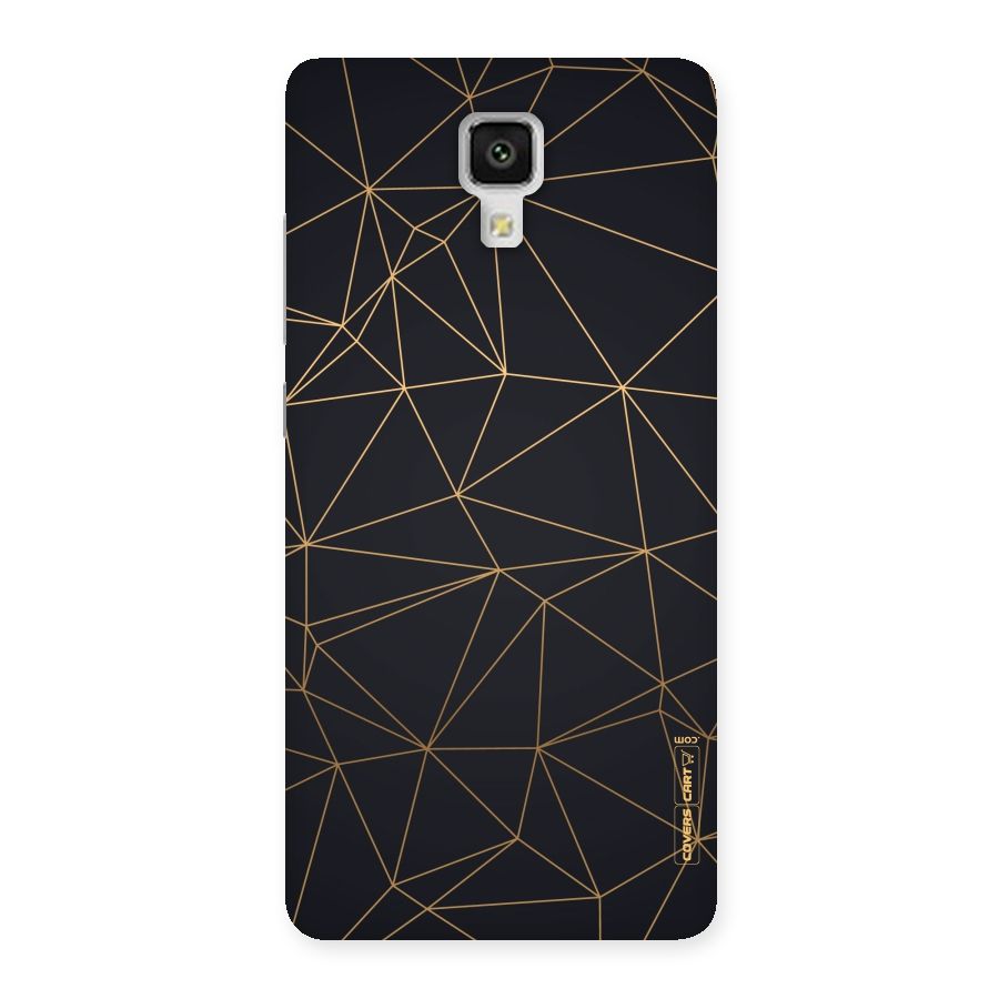 Black Golden Lines Back Case for Xiaomi Mi 4