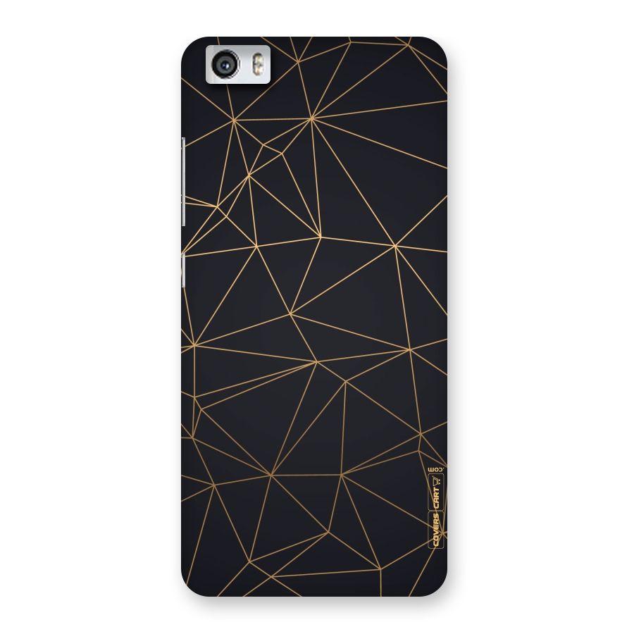 Black Golden Lines Back Case for Xiaomi Redmi Mi5