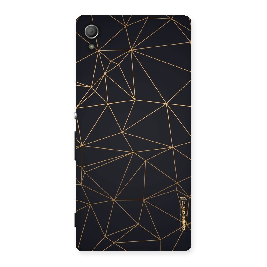 Black Golden Lines Back Case for Xperia Z4