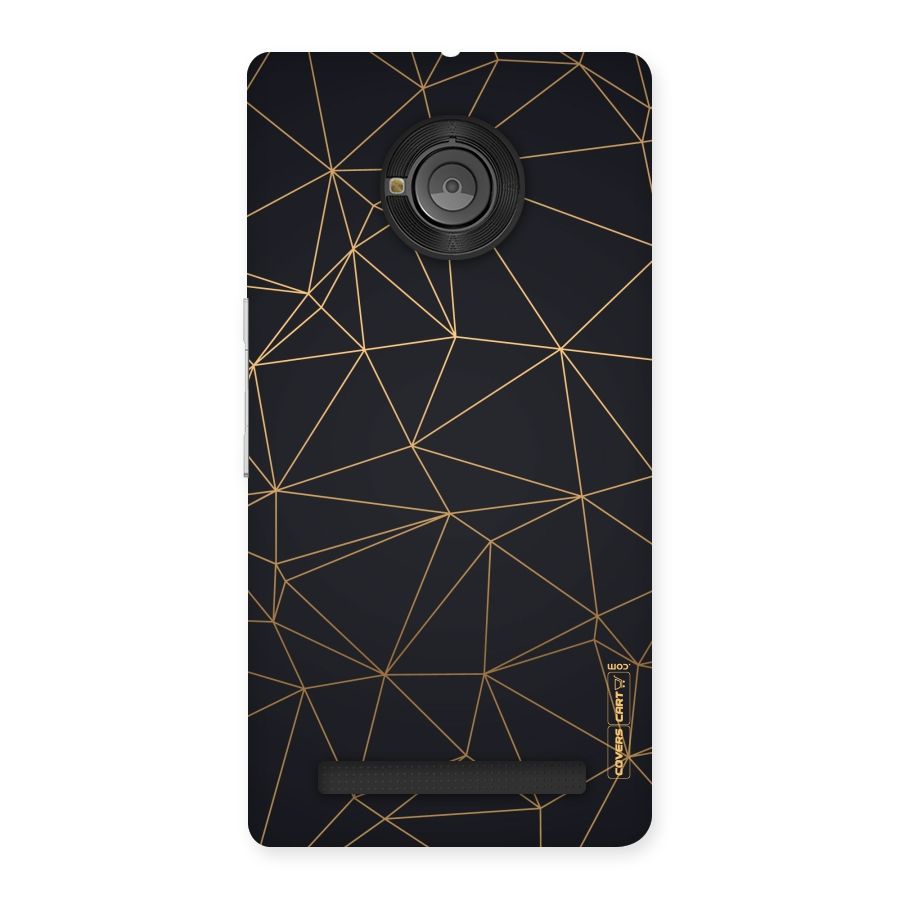 Black Golden Lines Back Case for Yu Yunique