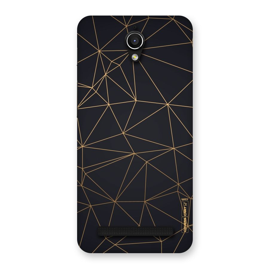 Black Golden Lines Back Case for Zenfone Go