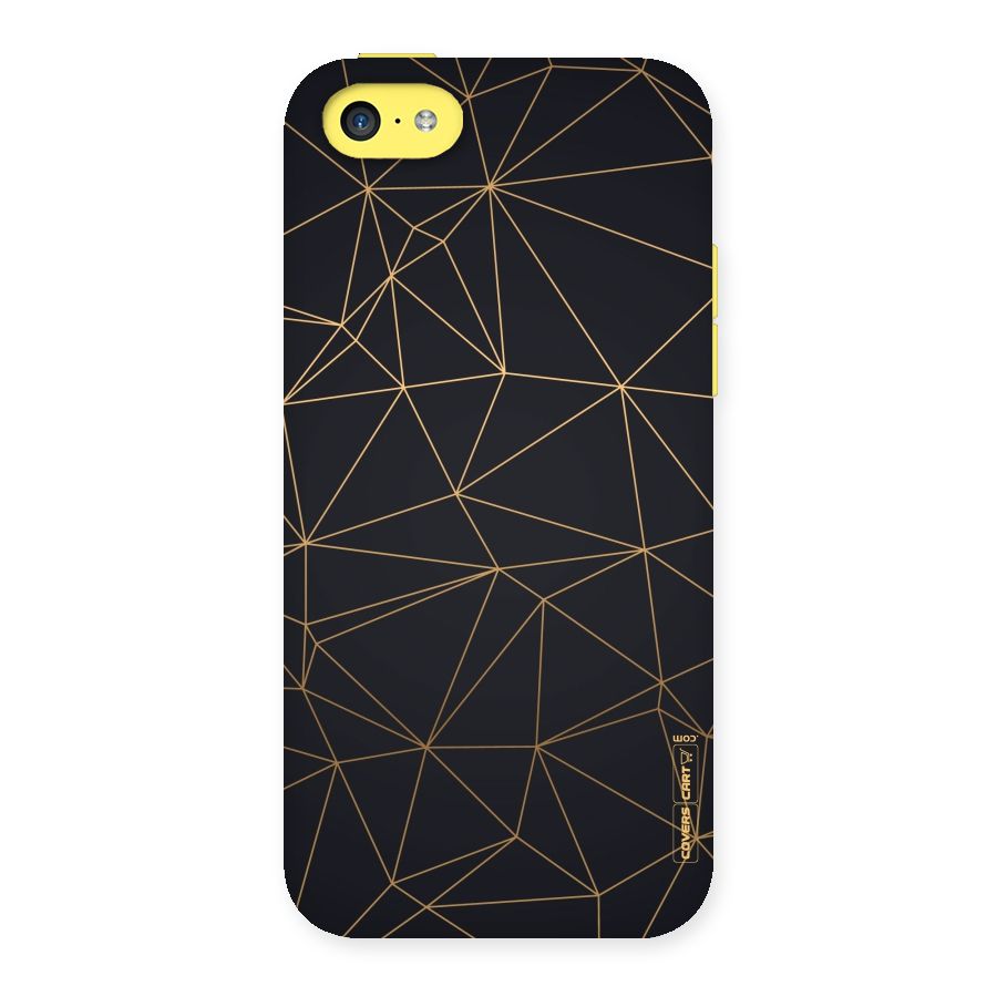 Black Golden Lines Back Case for iPhone 5C