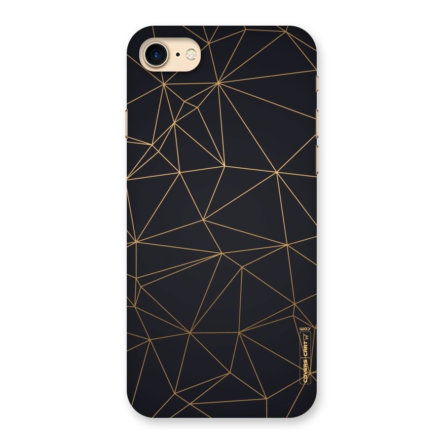 Black Golden Lines Back Case for iPhone 7