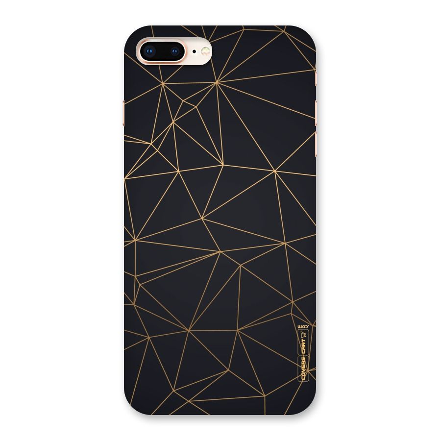 Black Golden Lines Back Case for iPhone 8 Plus