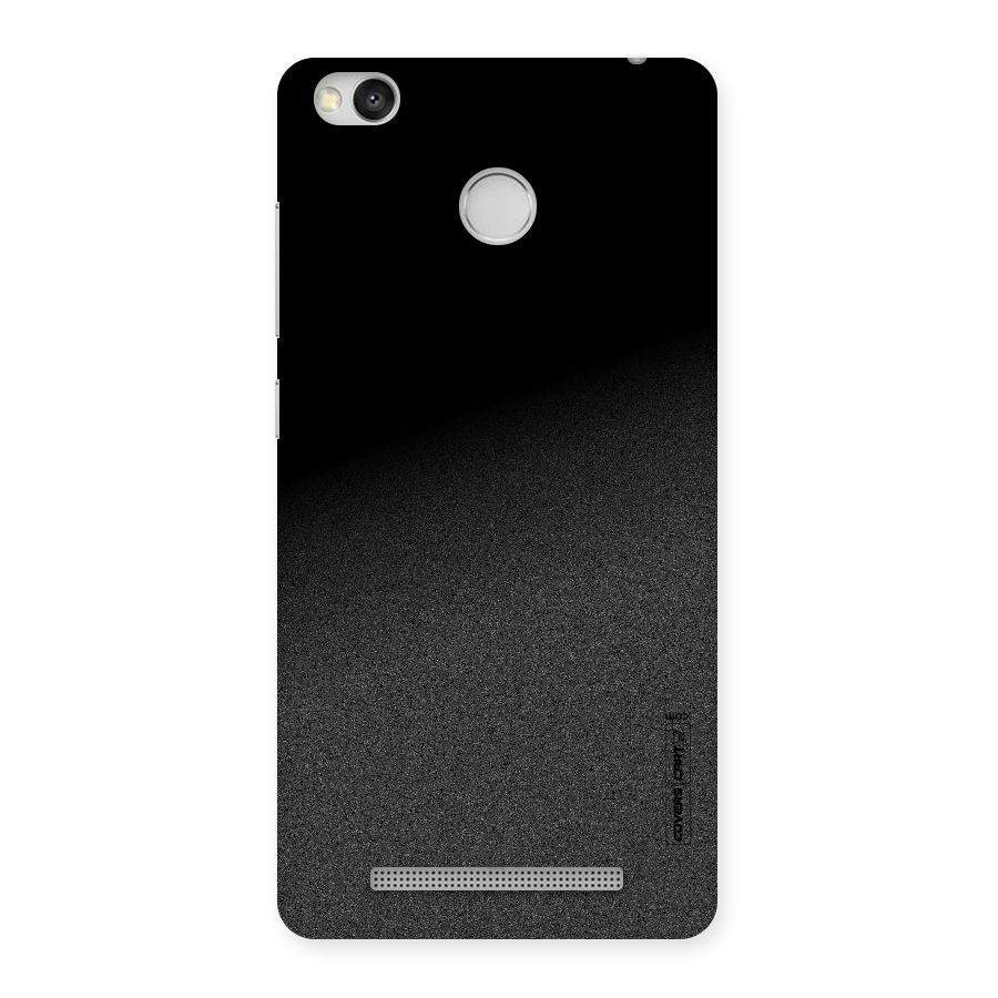Black Grey Noise Fusion Back Case for Redmi 3S Prime