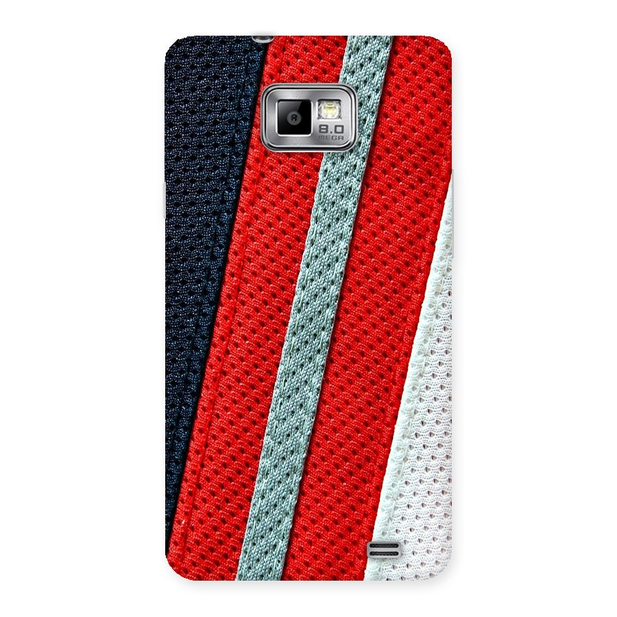 Black Red Grey Stripes Back Case for Galaxy S2