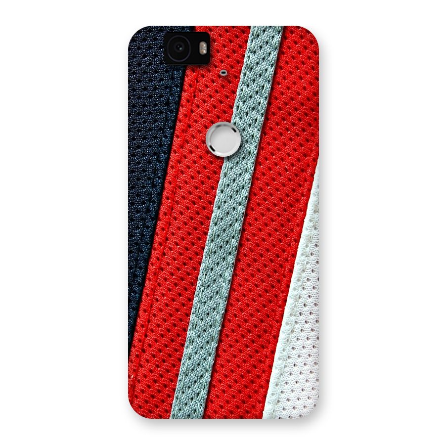 Black Red Grey Stripes Back Case for Google Nexus-6P