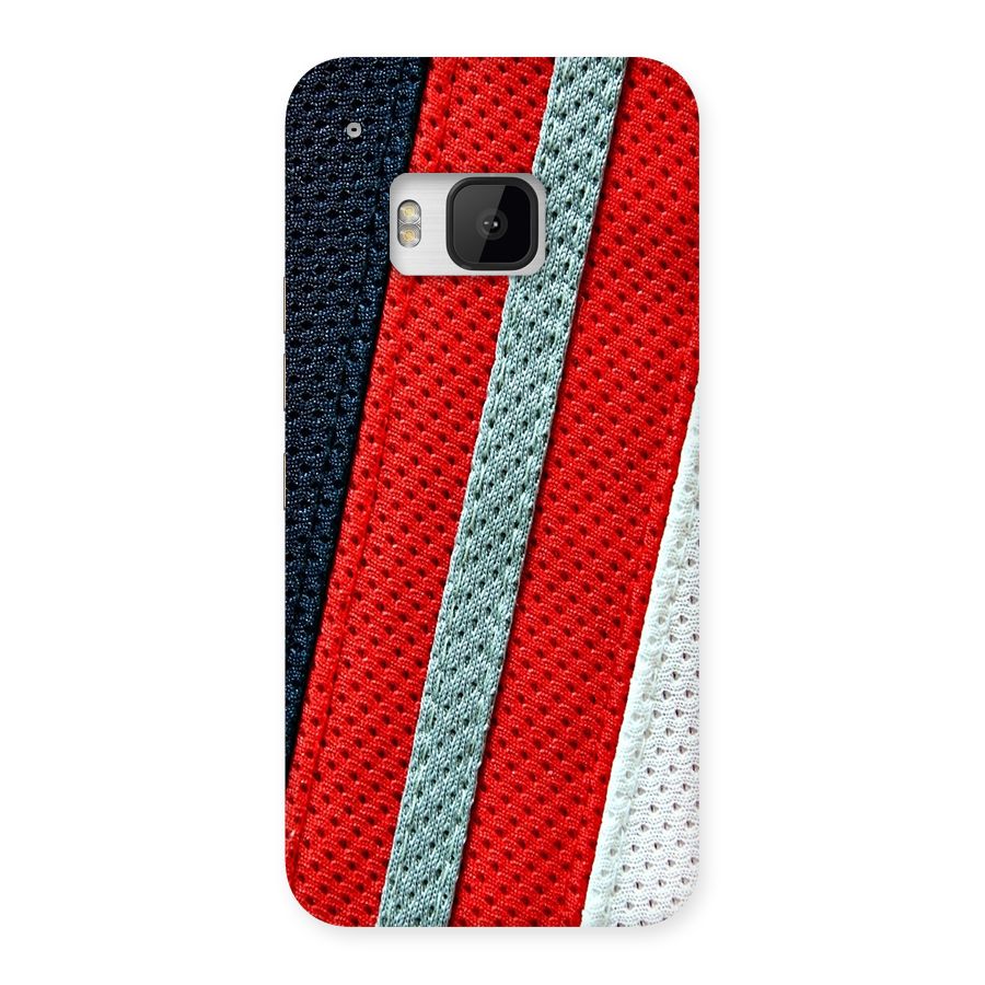 Black Red Grey Stripes Back Case for HTC One M9