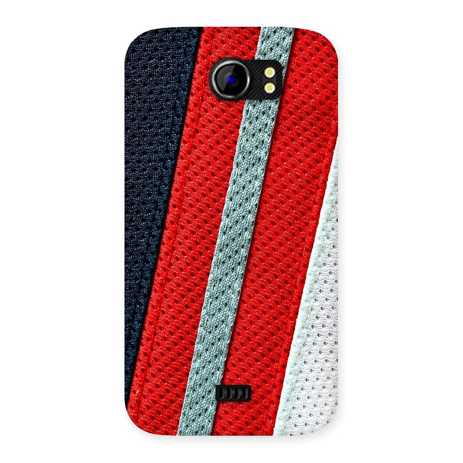 Black Red Grey Stripes Back Case for Micromax Canvas 2 A110