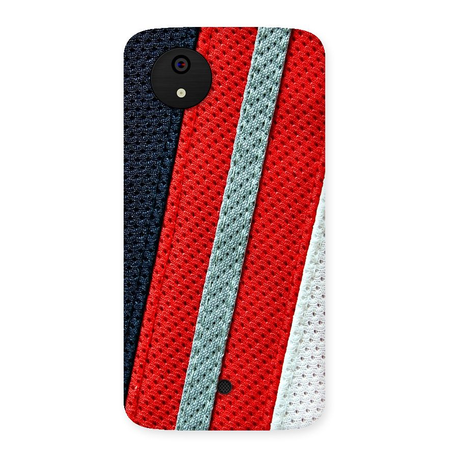Black Red Grey Stripes Back Case for Micromax Canvas A1