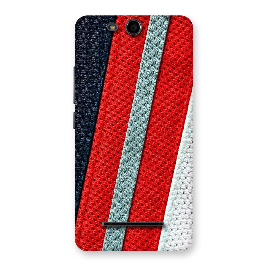 Black Red Grey Stripes Back Case for Micromax Canvas Juice 3 Q392