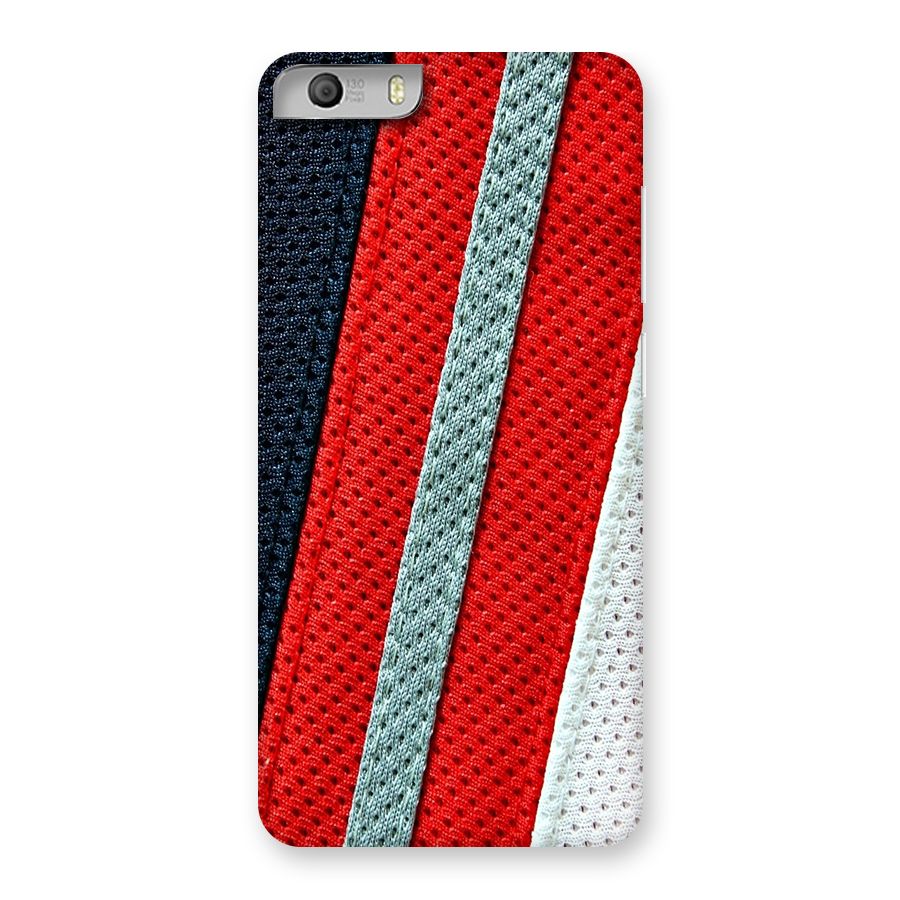 Black Red Grey Stripes Back Case for Micromax Canvas Knight 2