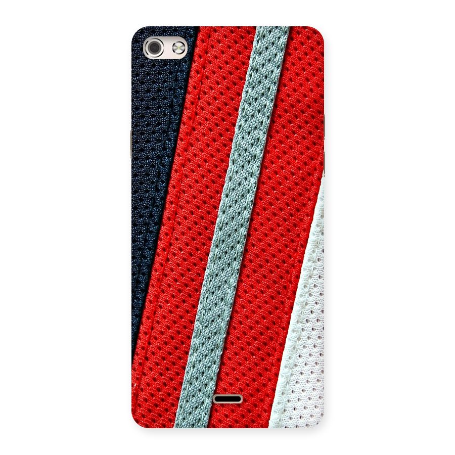 Black Red Grey Stripes Back Case for Micromax Canvas Silver 5