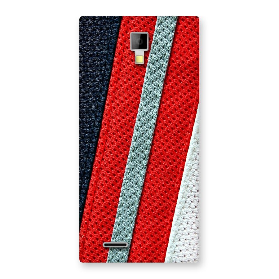 Black Red Grey Stripes Back Case for Micromax Canvas Xpress A99