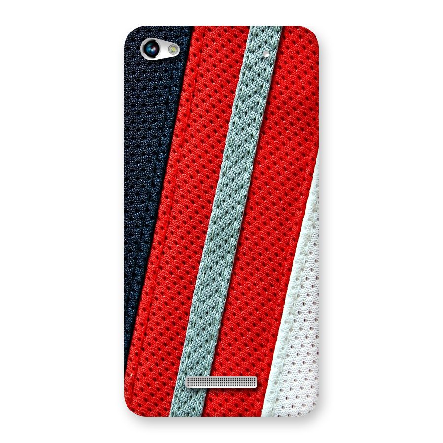Black Red Grey Stripes Back Case for Micromax Hue 2