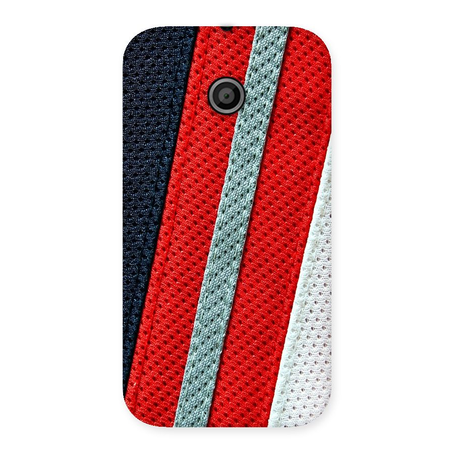 Black Red Grey Stripes Back Case for Moto E