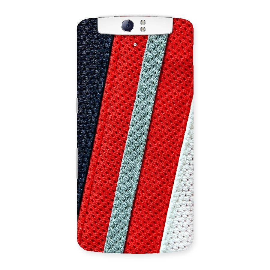 Black Red Grey Stripes Back Case for Oppo N1