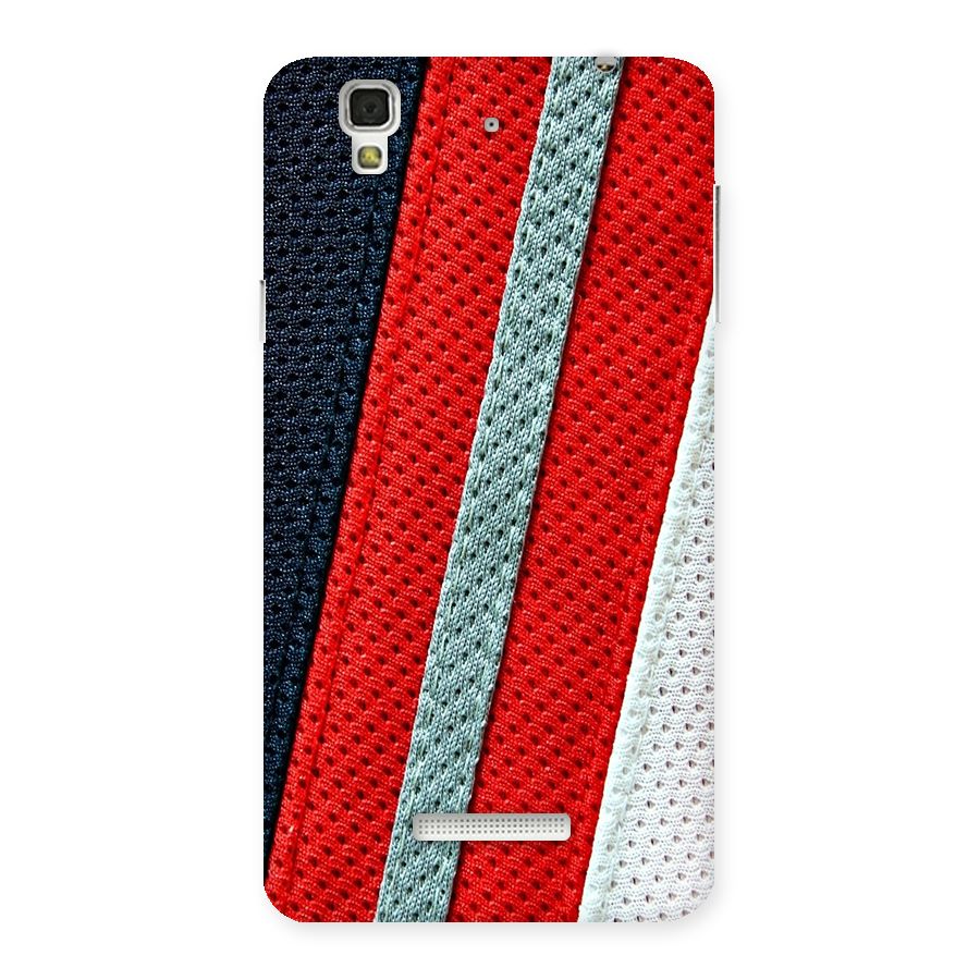 Black Red Grey Stripes Back Case for Yu Yureka
