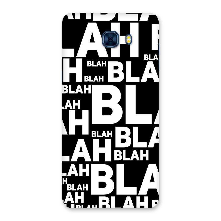 Blah Blah Pattern Back Case for Galaxy C7 Pro