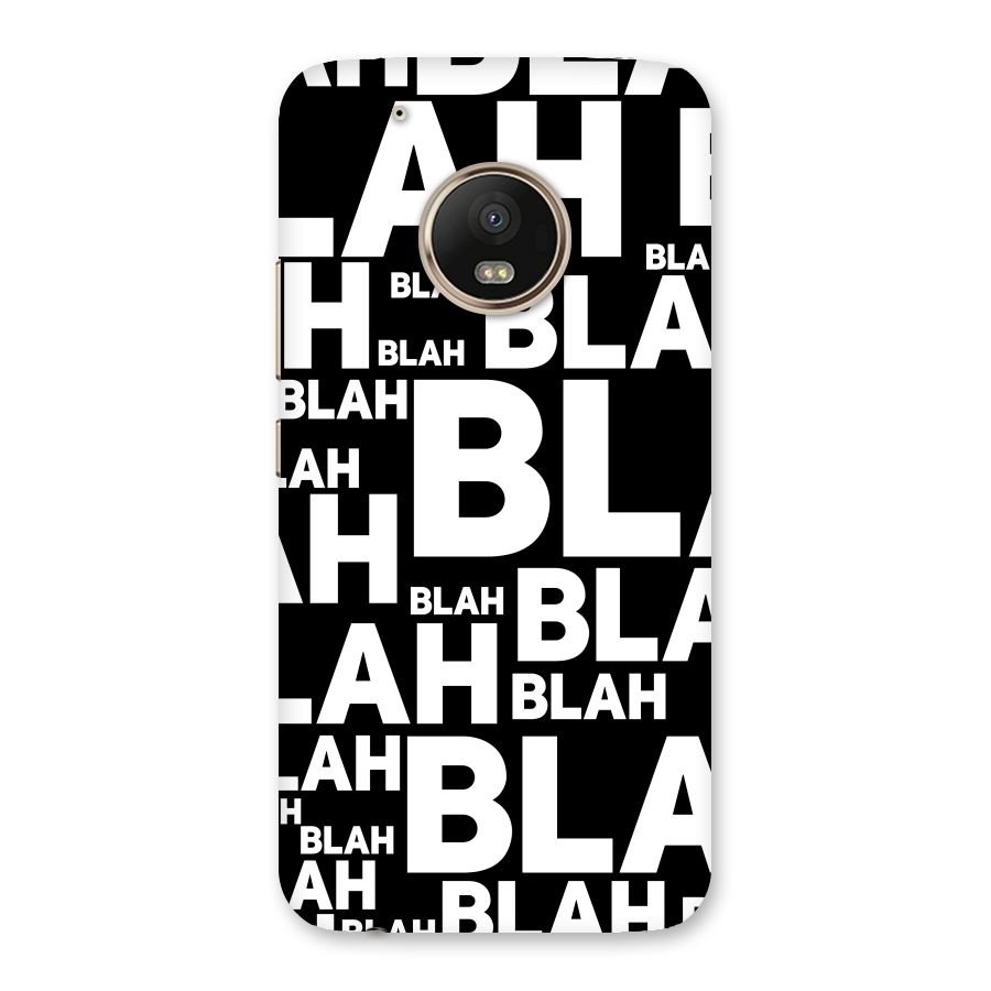 Blah Blah Pattern Back Case for Moto G5 Plus