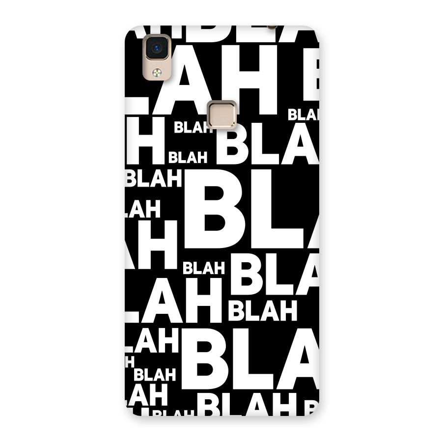 Blah Blah Pattern Back Case for V3 Max
