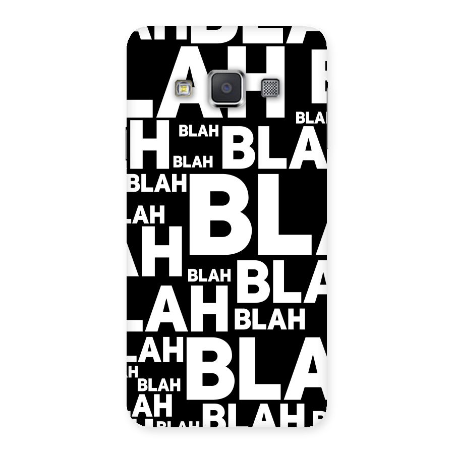 Blah Blah Pattern Back Case for Galaxy A3