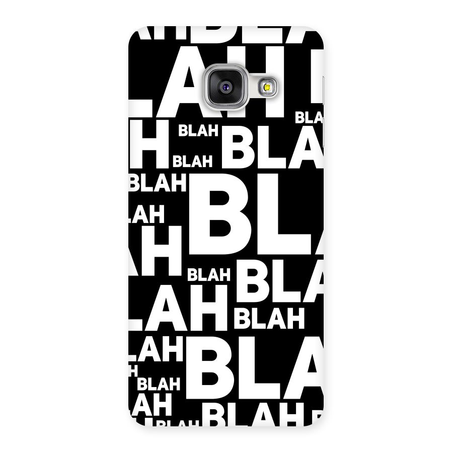 Blah Blah Pattern Back Case for Galaxy A3 2016