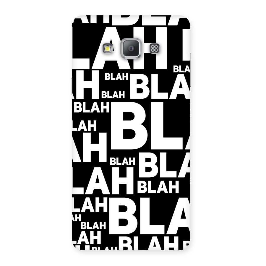 Blah Blah Pattern Back Case for Galaxy A7