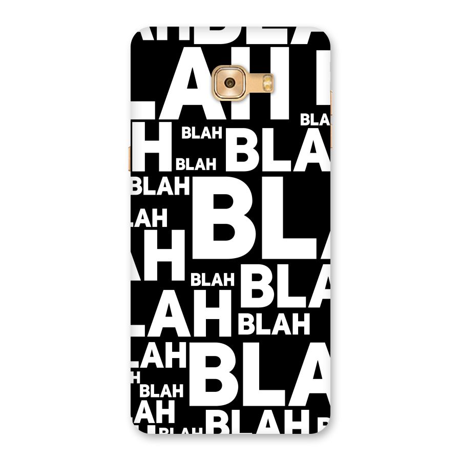 Blah Blah Pattern Back Case for Galaxy C9 Pro
