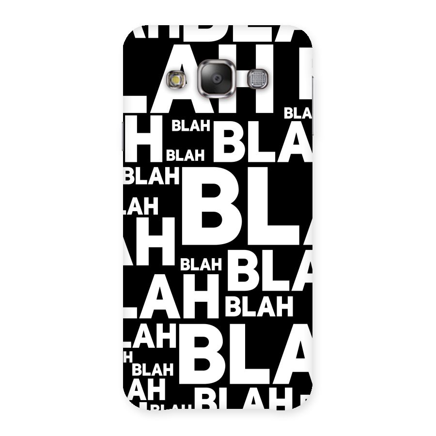 Blah Blah Pattern Back Case for Galaxy E7