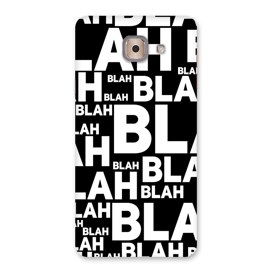 Blah Blah Pattern Back Case for Galaxy J7 Max