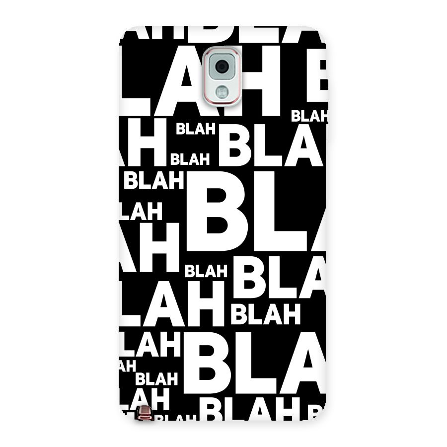 Blah Blah Pattern Back Case for Galaxy Note 3