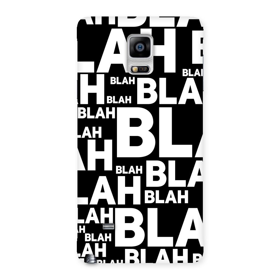 Blah Blah Pattern Back Case for Galaxy Note 4