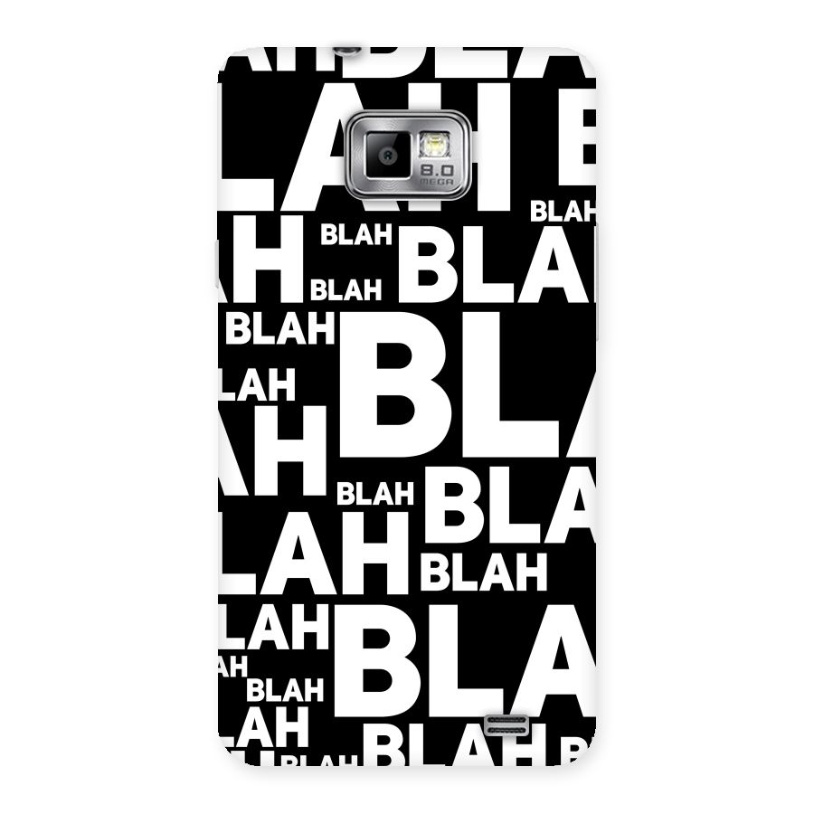 Blah Blah Pattern Back Case for Galaxy S2