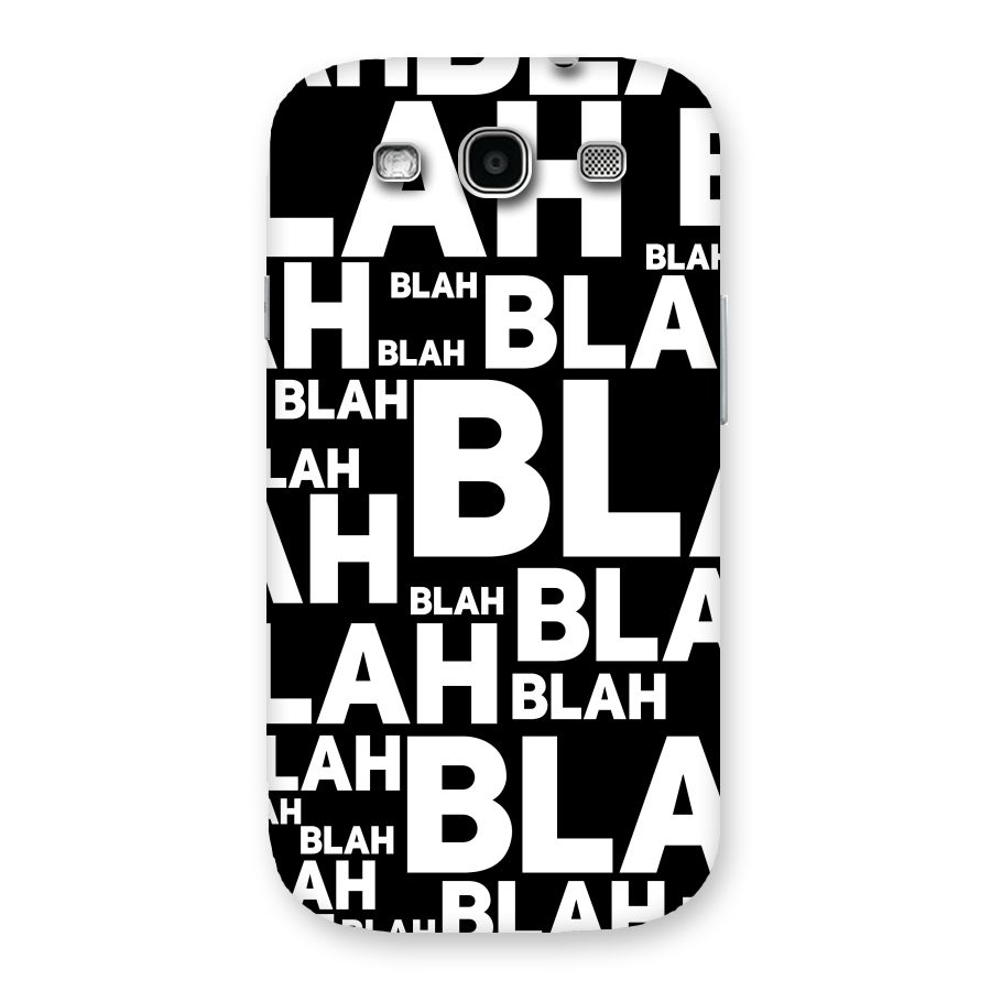 Blah Blah Pattern Back Case for Galaxy S3