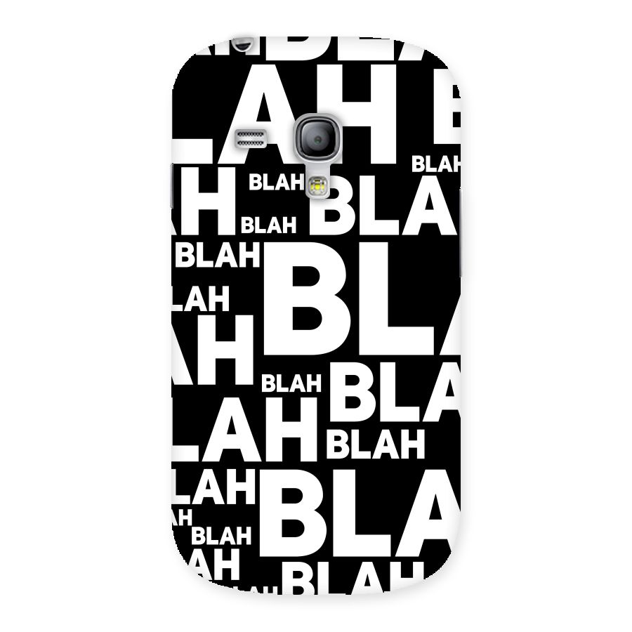 Blah Blah Pattern Back Case for Galaxy S3 Mini