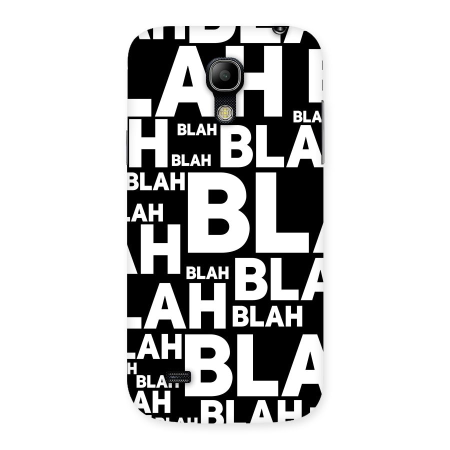Blah Blah Pattern Back Case for Galaxy S4 Mini