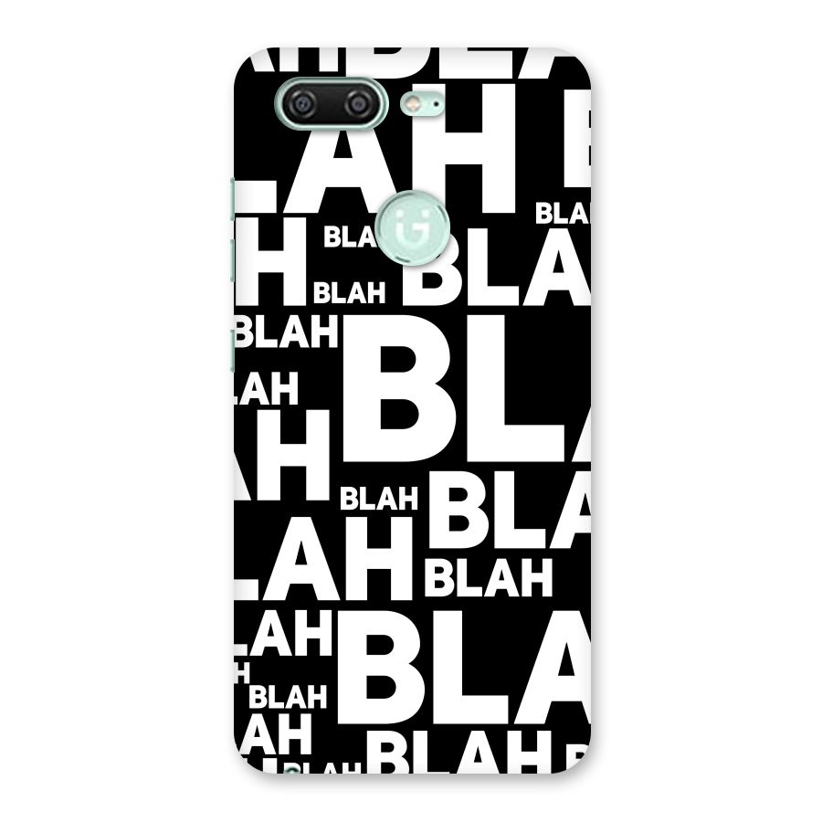 Blah Blah Pattern Back Case for Gionee S10
