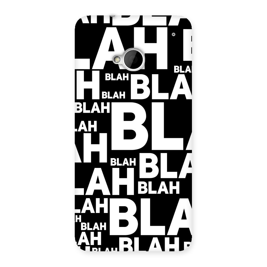 Blah Blah Pattern Back Case for HTC One M7