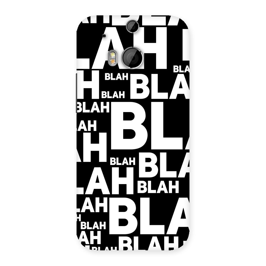 Blah Blah Pattern Back Case for HTC One M8