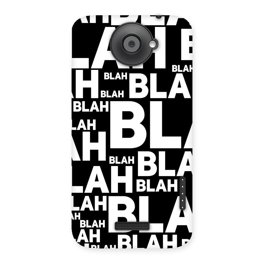 Blah Blah Pattern Back Case for HTC One X