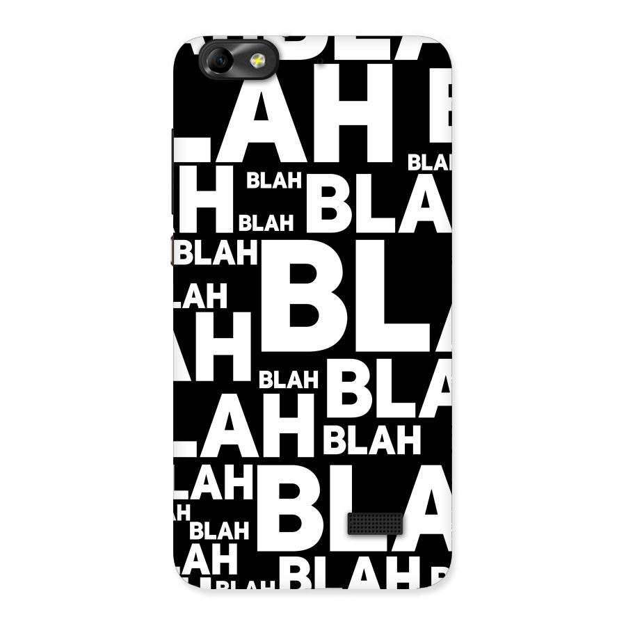 Blah Blah Pattern Back Case for Honor 4C
