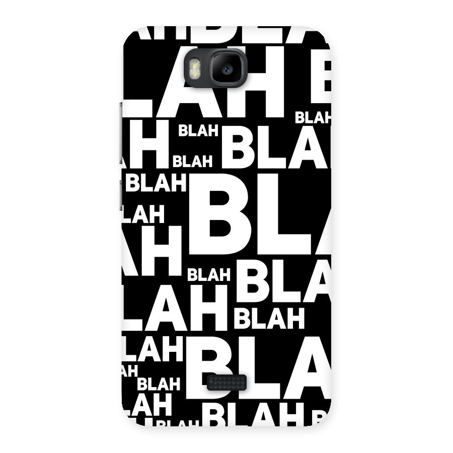 Blah Blah Pattern Back Case for Honor Bee