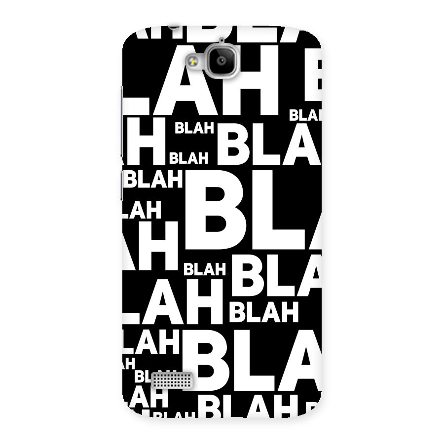 Blah Blah Pattern Back Case for Honor Holly