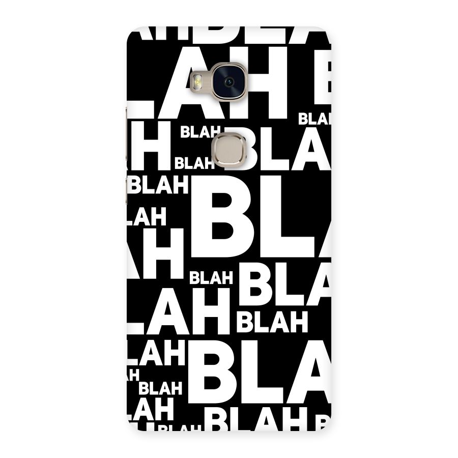Blah Blah Pattern Back Case for Huawei Honor 5X